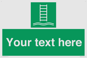 Custom sign safe condition Embarkation ladder